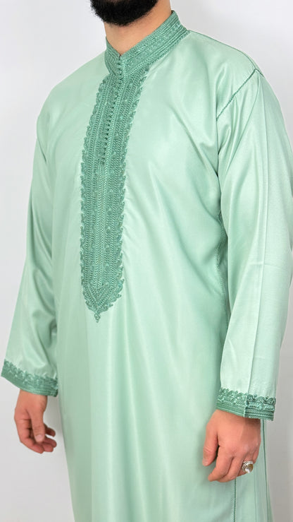 Kaftan Collar Thobe Long Sleeve