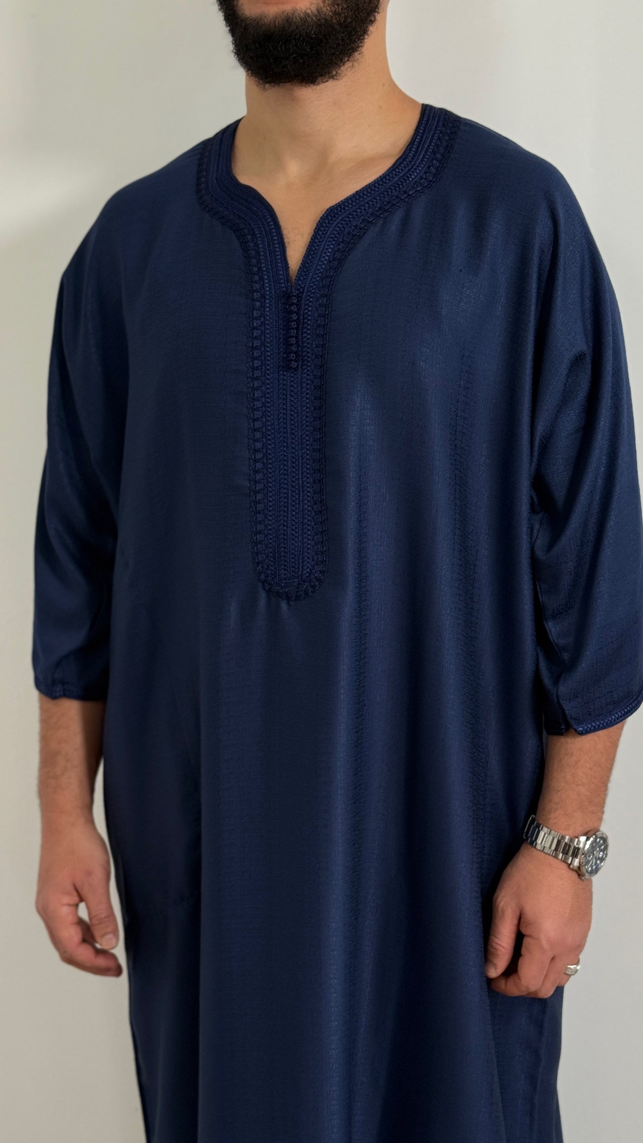 ثوب يومي - جلابة رجالية، جبة، ثوب إسلامي، كندورة، قفطان مراكشي كتان خفيف الوزن