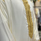 Hooded Embroidery Gabardine Moroccan Thobe
