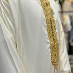 Hooded Embroidery Gabardine Moroccan Thobe