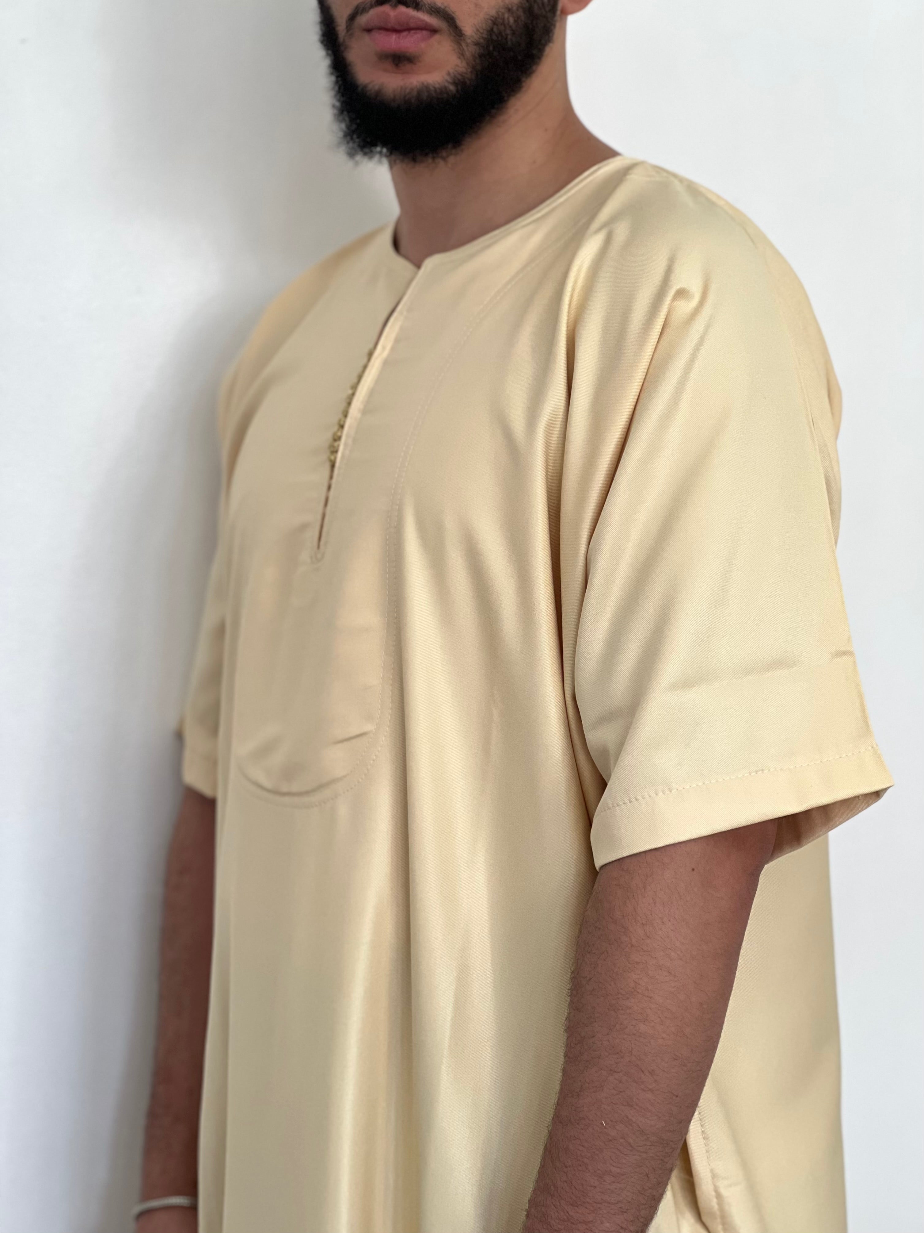 Thobe Shiny Everyday Simple- Men’s djellaba, Jubbah, Islamic Thobe, kandora, Kaftan