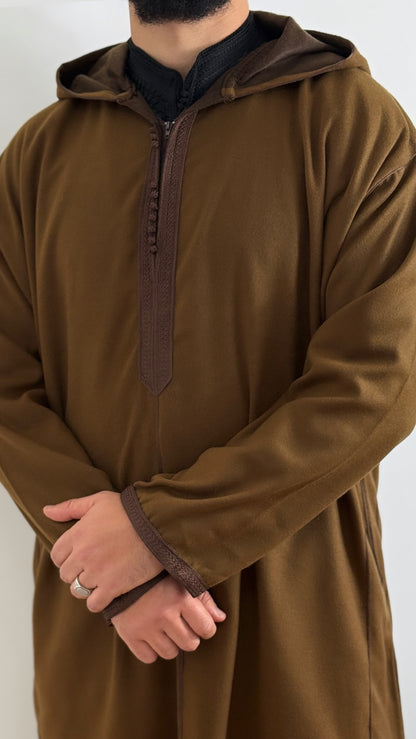 Winter Moroccan Hooded Djellaba Jubbah