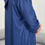 Hooded Gabardine  Moroccan thobe Navy