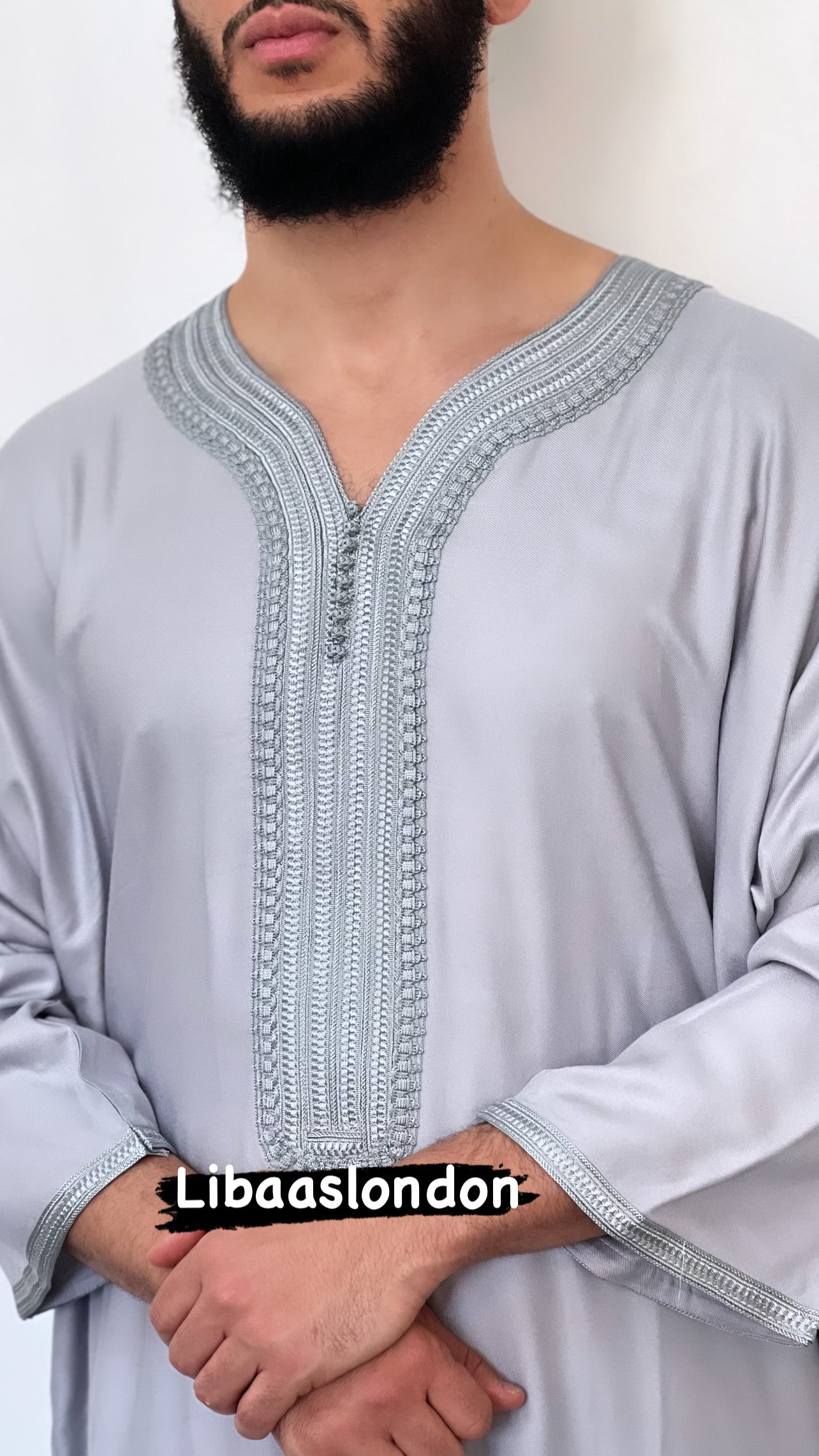 ثوب رجالي كندورة إسلامية من مزيج القطن