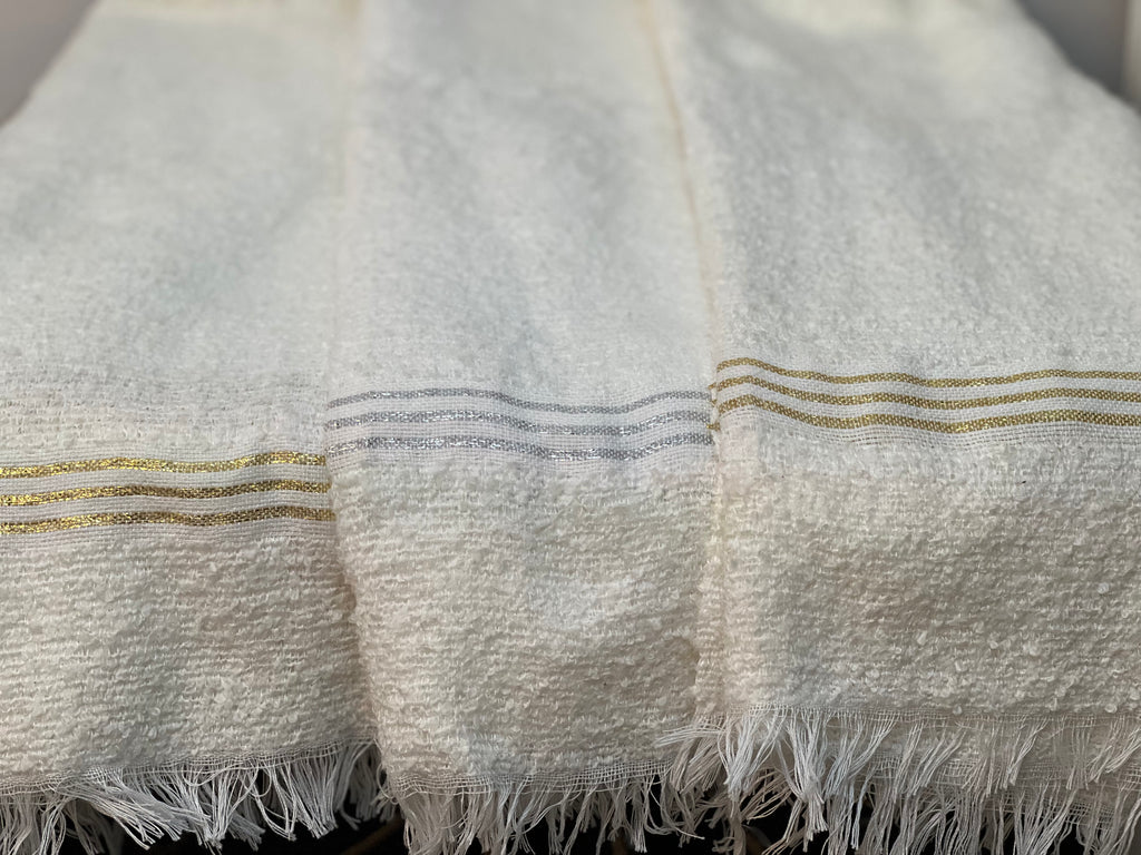 Wool Scarf - Moroccan white wool