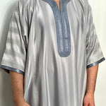 Jawehara Moroccan striped Islamic Thobe - djellaba, Jubbah, Thobe, kandora, Kaftan perfect for everyday