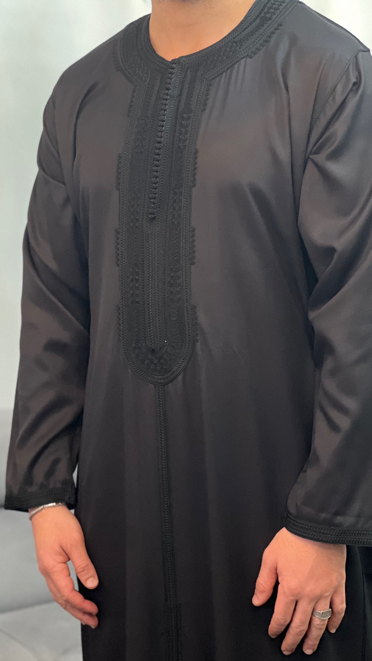 قفطان مغربي بأكمام طويلة موديل 2025