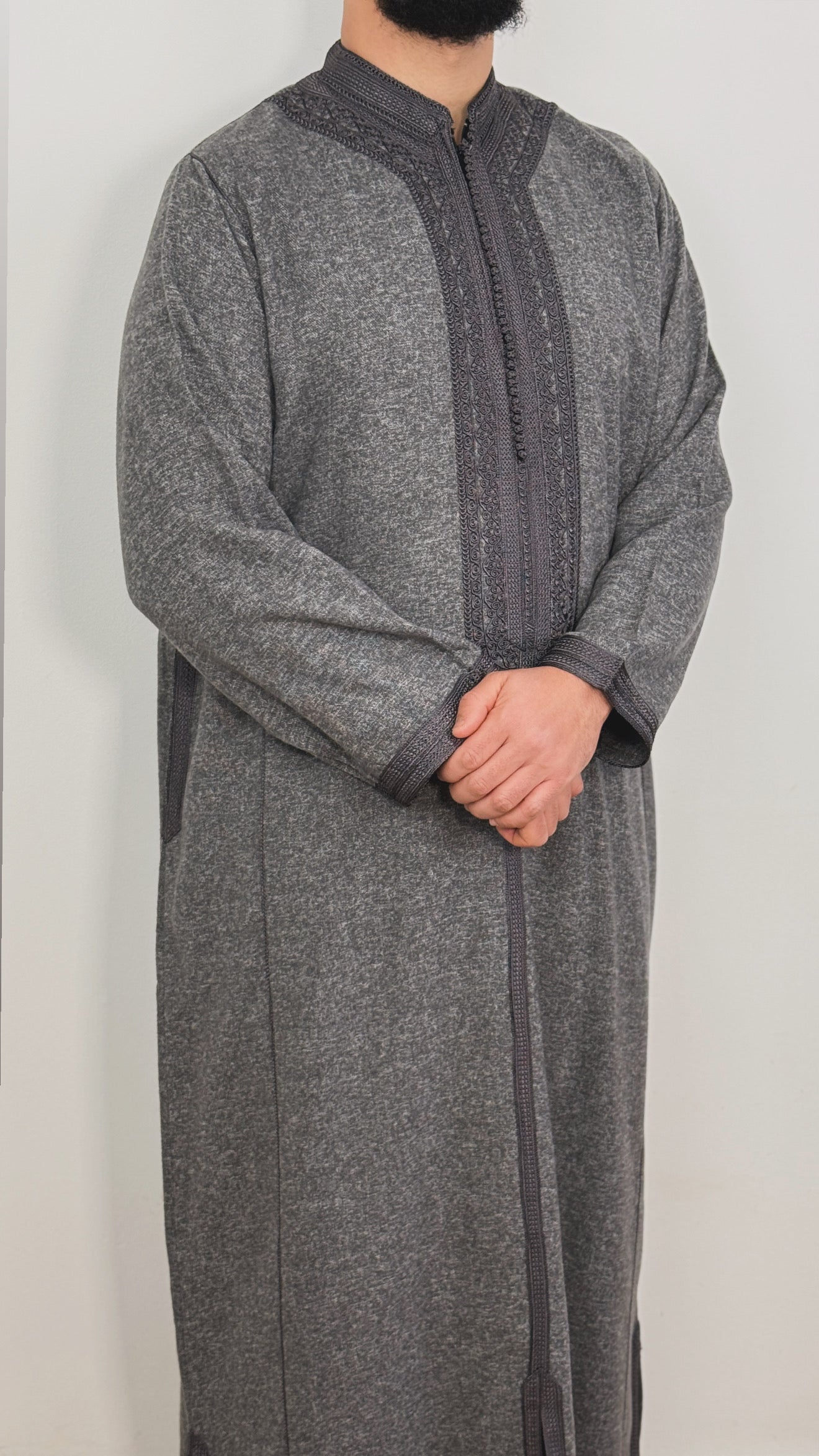 Kaftan Winter color Tweed Long Sleeve Thobe