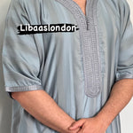 Jawehara Moroccan striped Islamic Thobe - djellaba, Jubbah, Thobe, kandora