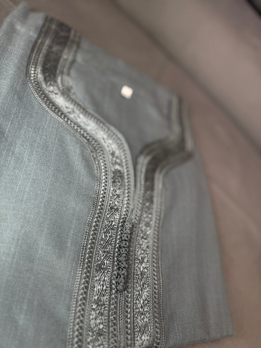 Mens Linen crep Moroccan thobe
