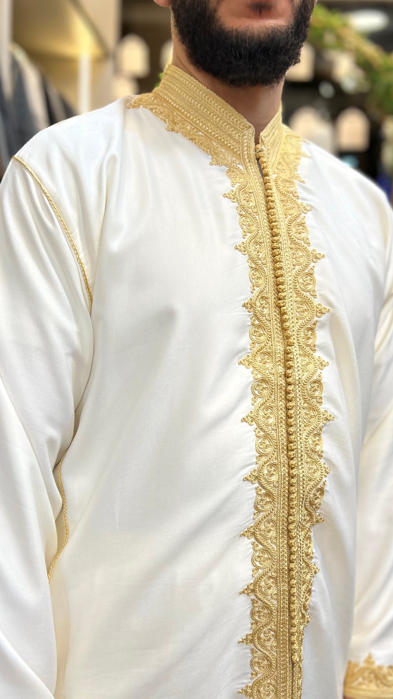 Jabador Embroidery under dejelaba Mens two piece set
