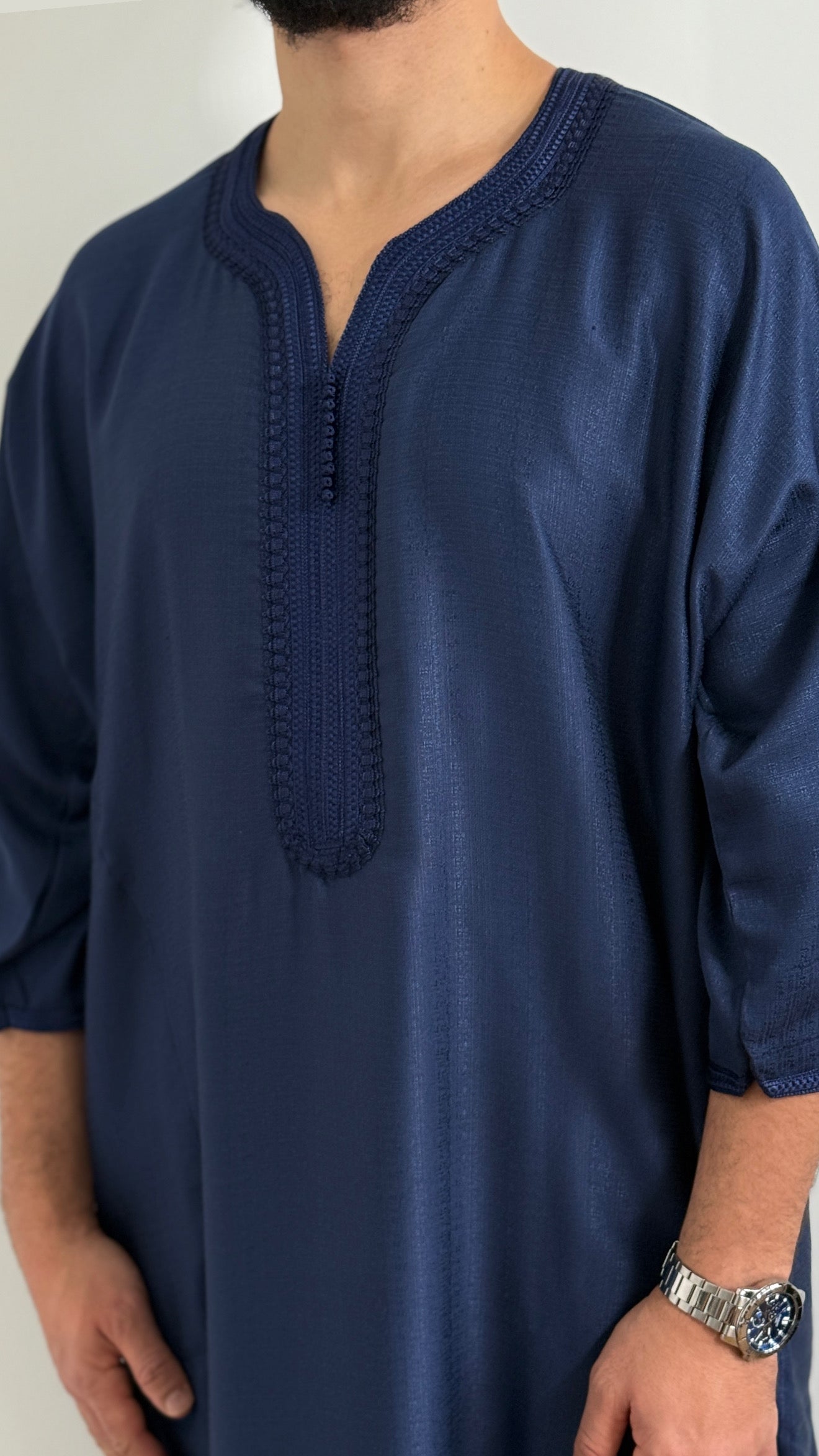 ثوب يومي - جلابة رجالية، جبة، ثوب إسلامي، كندورة، قفطان مراكشي كتان خفيف الوزن