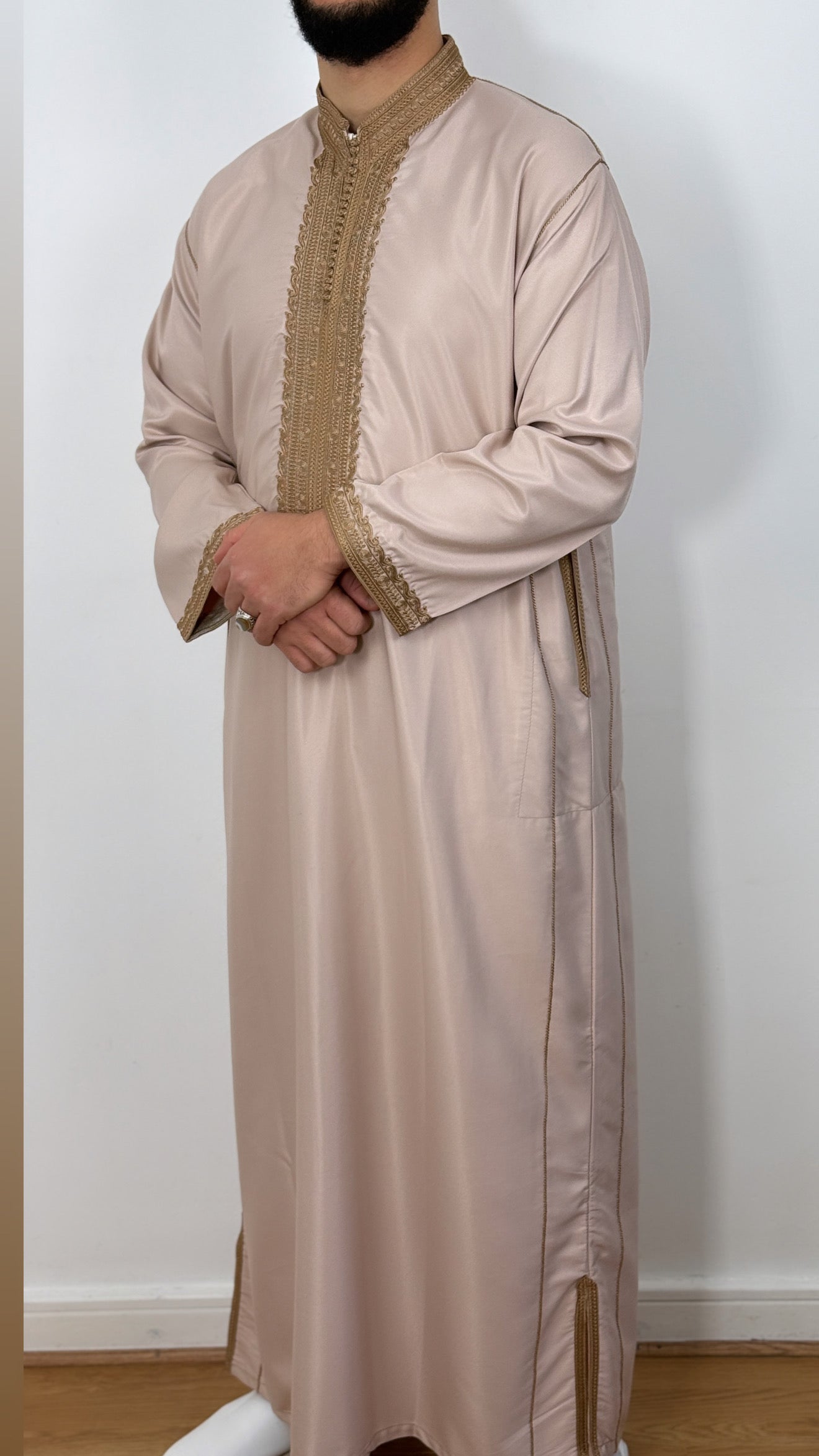 Kaftan Collar Thobe Long Sleeve