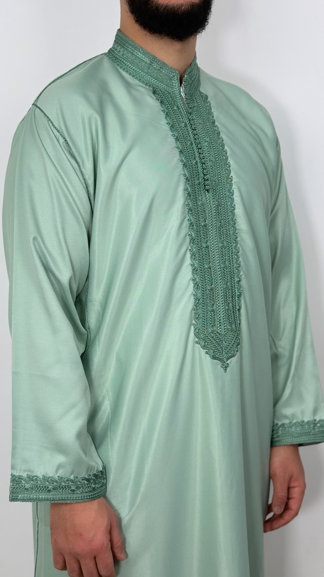 Kaftan Collar Thobe Long Sleeve