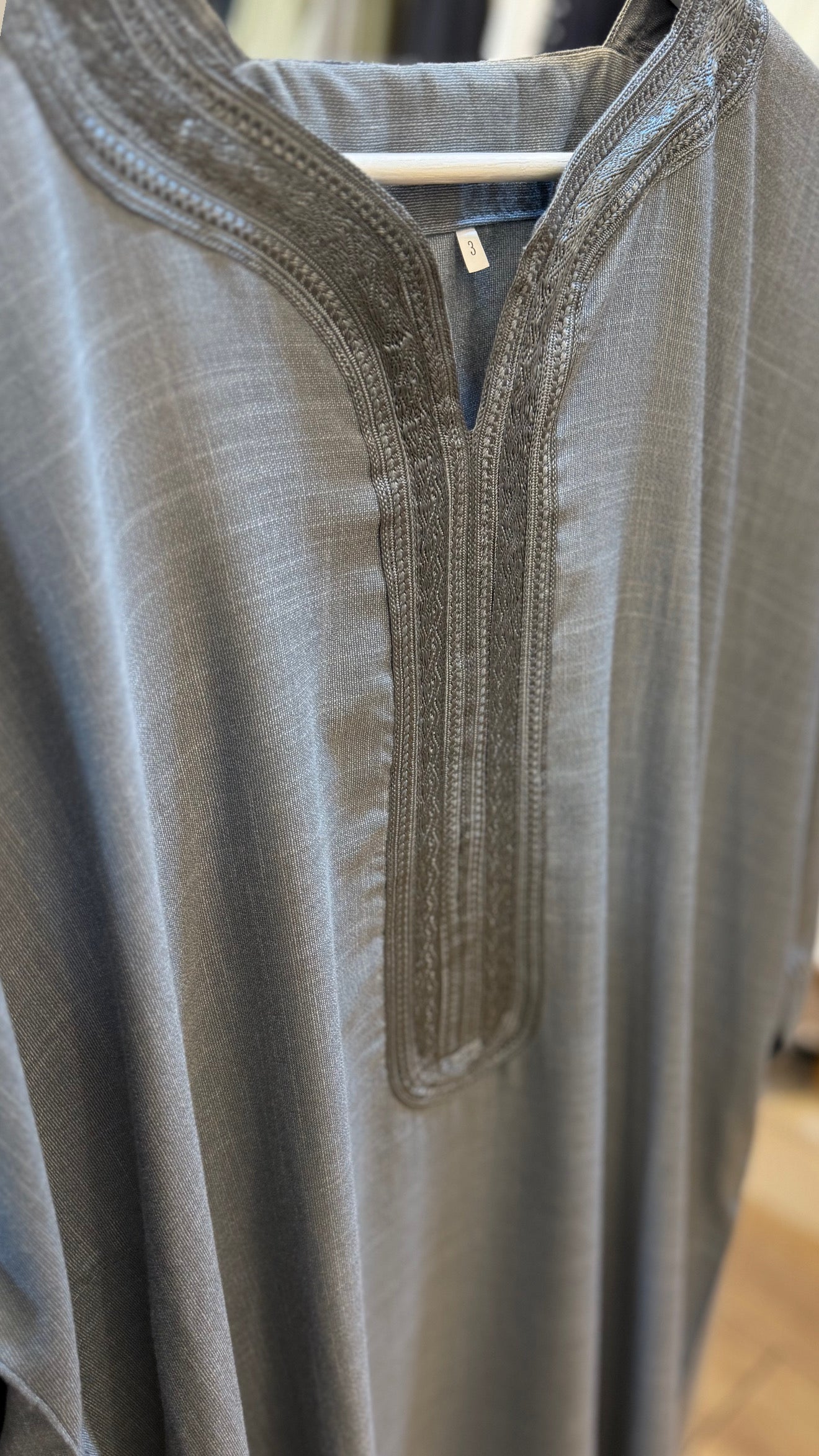 Mens Linen crep Moroccan thobe