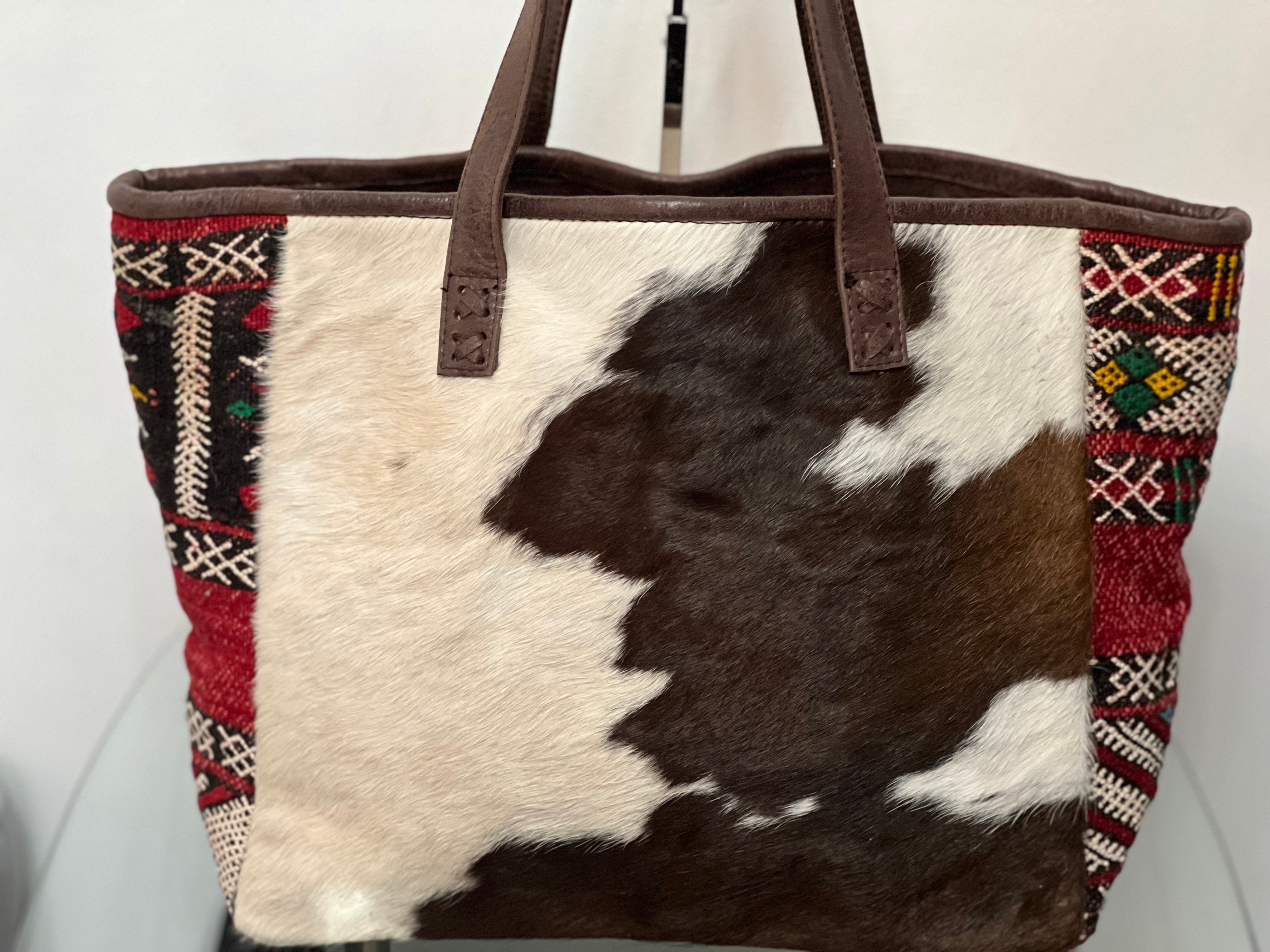 Tote bag Shoulder bag - Cow Fur Leather