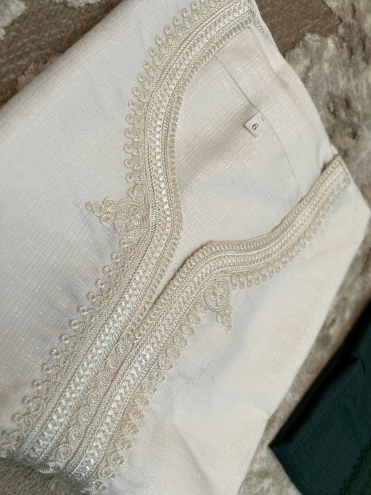 Boys Premium Linen thobe short sleeves Kandoura