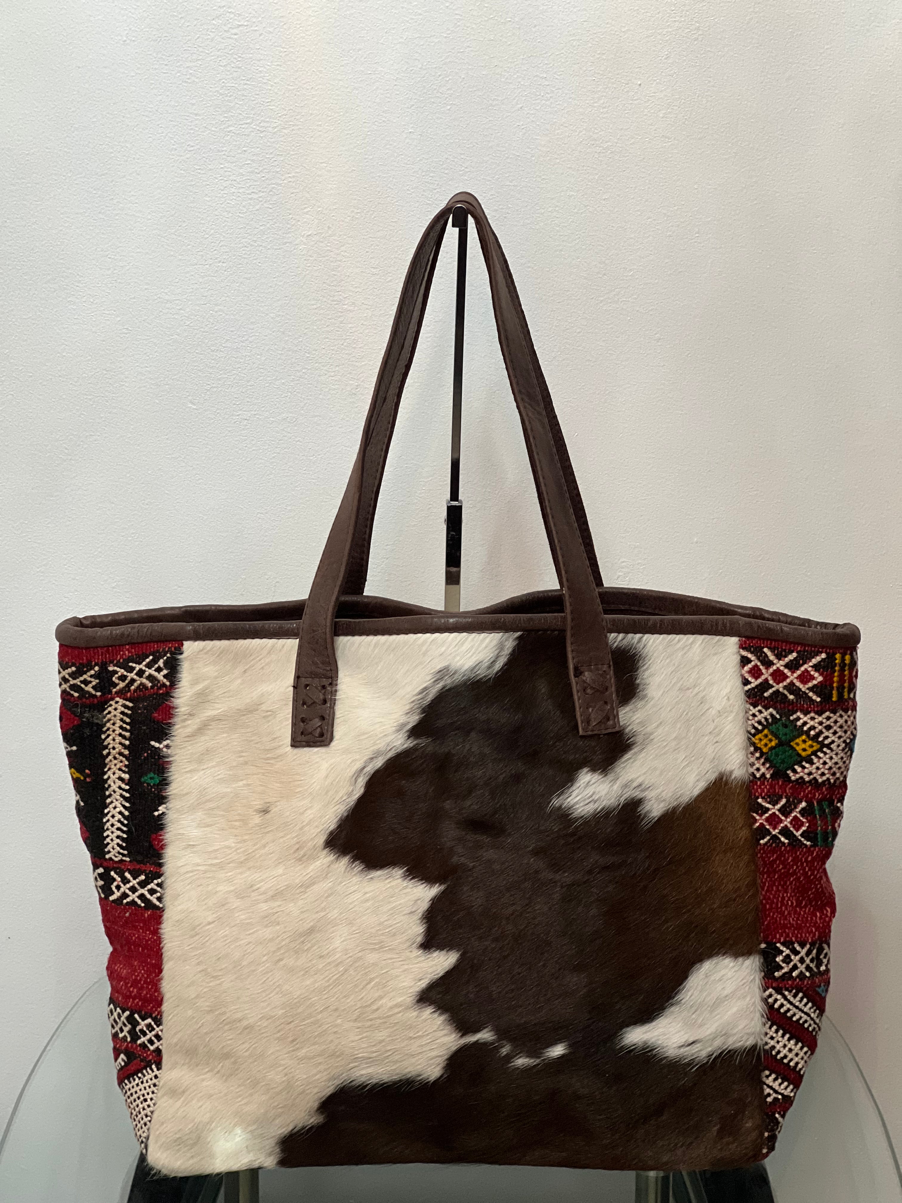 Tote bag Shoulder bag - Cow Fur Leather