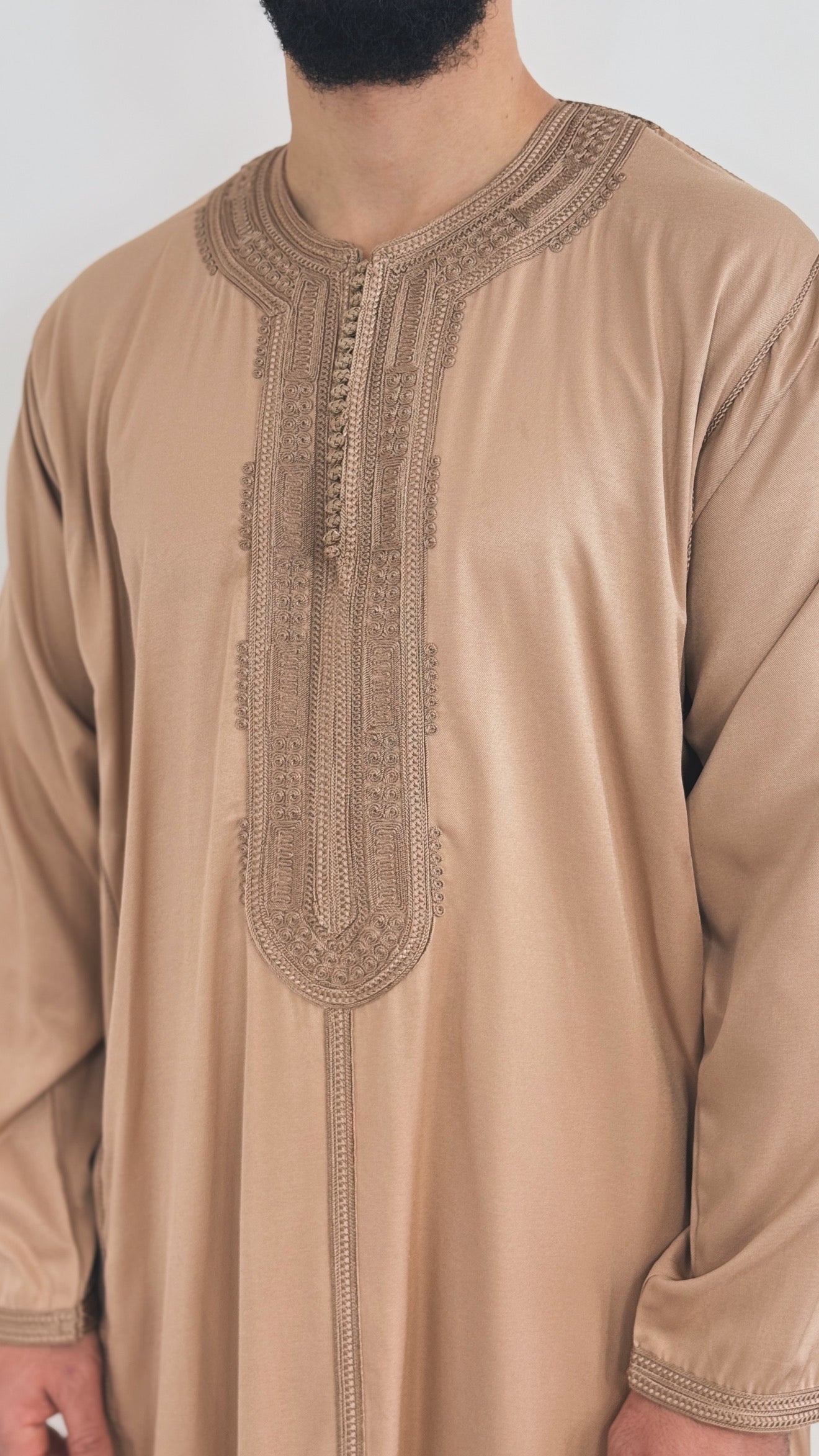 قفطان مغربي بأكمام طويلة موديل 2025