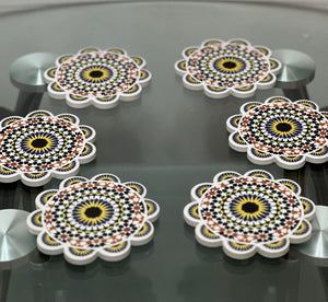 Mosaic cup coasters