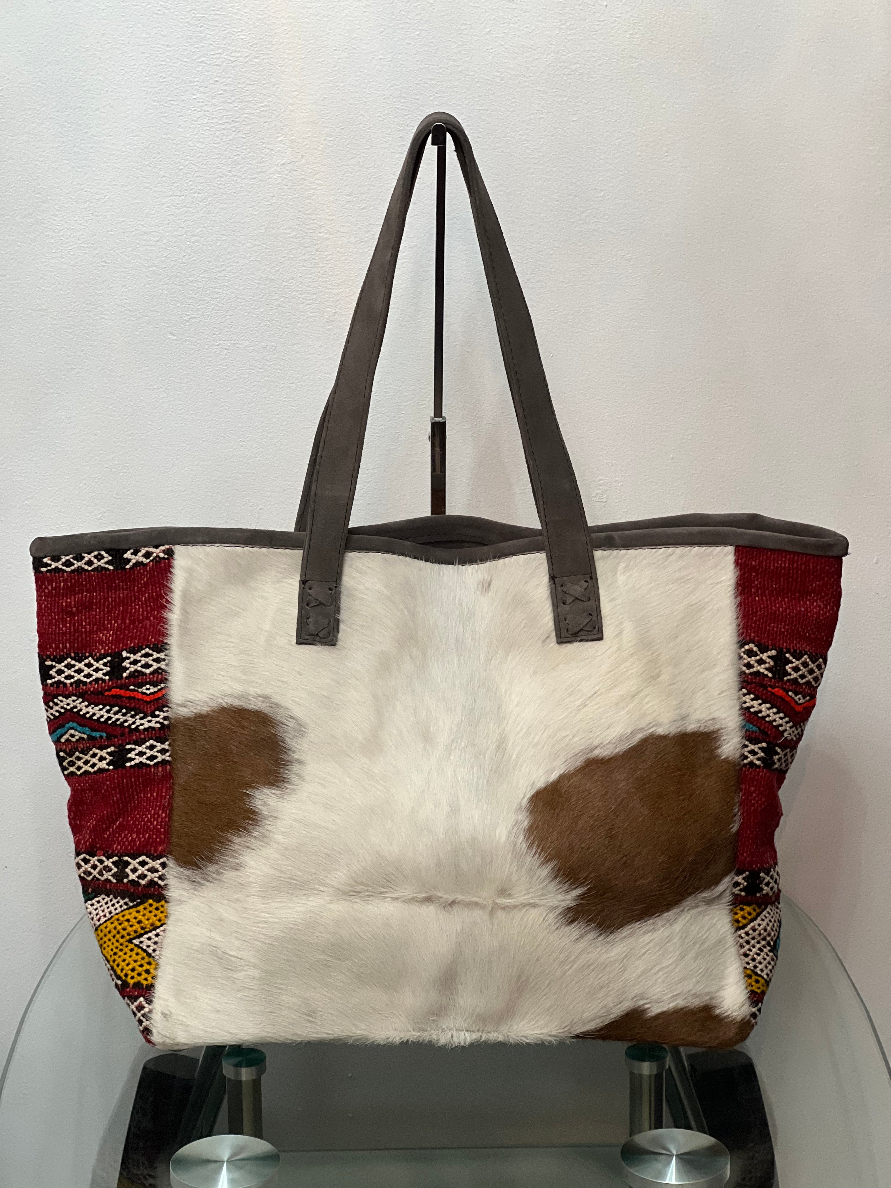 Tote bag Shoulder bag - Cow Fur Leather