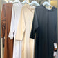 Moroccan hooded djellaba Randa for women UK elegant regular fit front view main