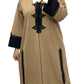 Moroccan hooded djellaba for women UK crepe Jawhara regular fit elegant modest dress front view