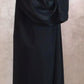 Close view Moroccan hooded djellaba crepe Jawhara fabric detail women UK modest wear