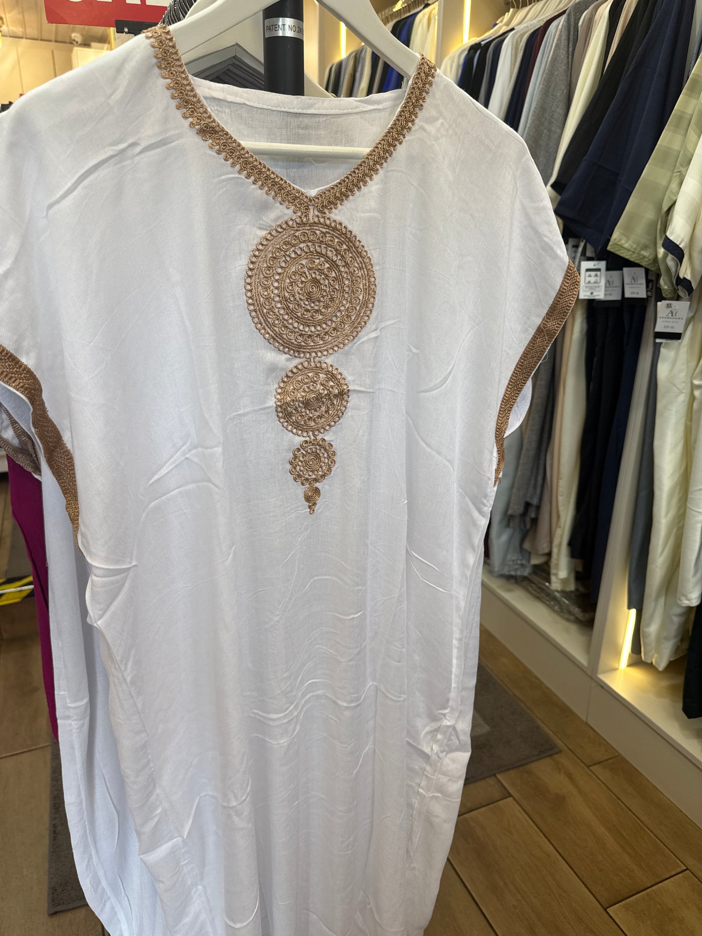 full length Moroccan summer kaftan kandora women UK casual home dress lightweight