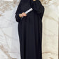 black modest prayer abaya with hijab set UK Islamic prayer wear