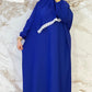 modest prayer blue abaya with hijab set UK Islamic prayer wear