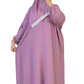 modest prayer abaya pink with hijab set UK Islamic prayer wear